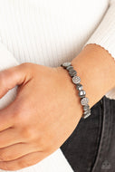 Dimensional Dazzle - Black Stretchy Bracelet Paparazzi