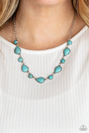 Heavenly Teardrops - Blue Necklace Paparazzi