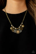 To Coin A Phrase - Brass Necklace Paparazzi