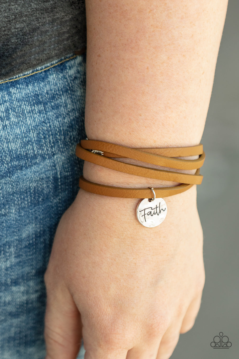 Wonderfully Worded - Brown Leather Faith Inspirational Bracelets