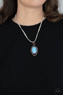 Desert Mystery - Copper Urban Blue Necklace Paparazzi