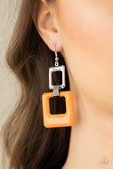 Twice As Nice - Orange Earrings Paparazzi