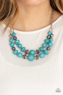 Upscale Chic - Blue Necklace Paparazzi