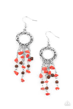 Load image into Gallery viewer, Primal Prestige - Red Crackle Earrings Paparazzi
