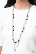 GLEAM Work - Black Long Necklace Paparazzi