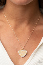 Load image into Gallery viewer, The Real Boss - Gold Heart Mom Necklace Paparazzi
