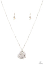 Load image into Gallery viewer, Happily Heartwarming - White Iridescent Mom Necklace Paparazzi
