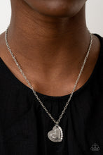 Load image into Gallery viewer, Happily Heartwarming - White Iridescent Mom Necklace Paparazzi
