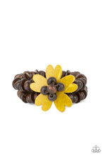Load image into Gallery viewer, Tropical Flavor - Yellow Wooden Flower Bracelet Paparazzi
