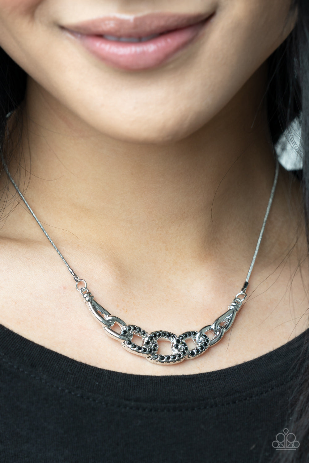 KNOT In Love Black Necklace Paparazzi