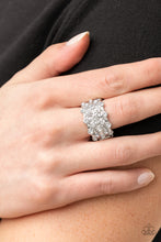 Load image into Gallery viewer, Metro Motivation - White Diamond Life of the Party Ring Paparazzi
