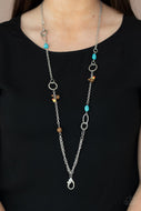 Sandstone Safari - Multi-Color Crackle Necklace Paparazzi