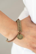 Believe and Let Go - Brass Inspirational Bracelet Paparazzi
