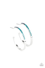 Load image into Gallery viewer, Somewhere Over the OMBRE - Blue Hoop Earrings Paparazzi
