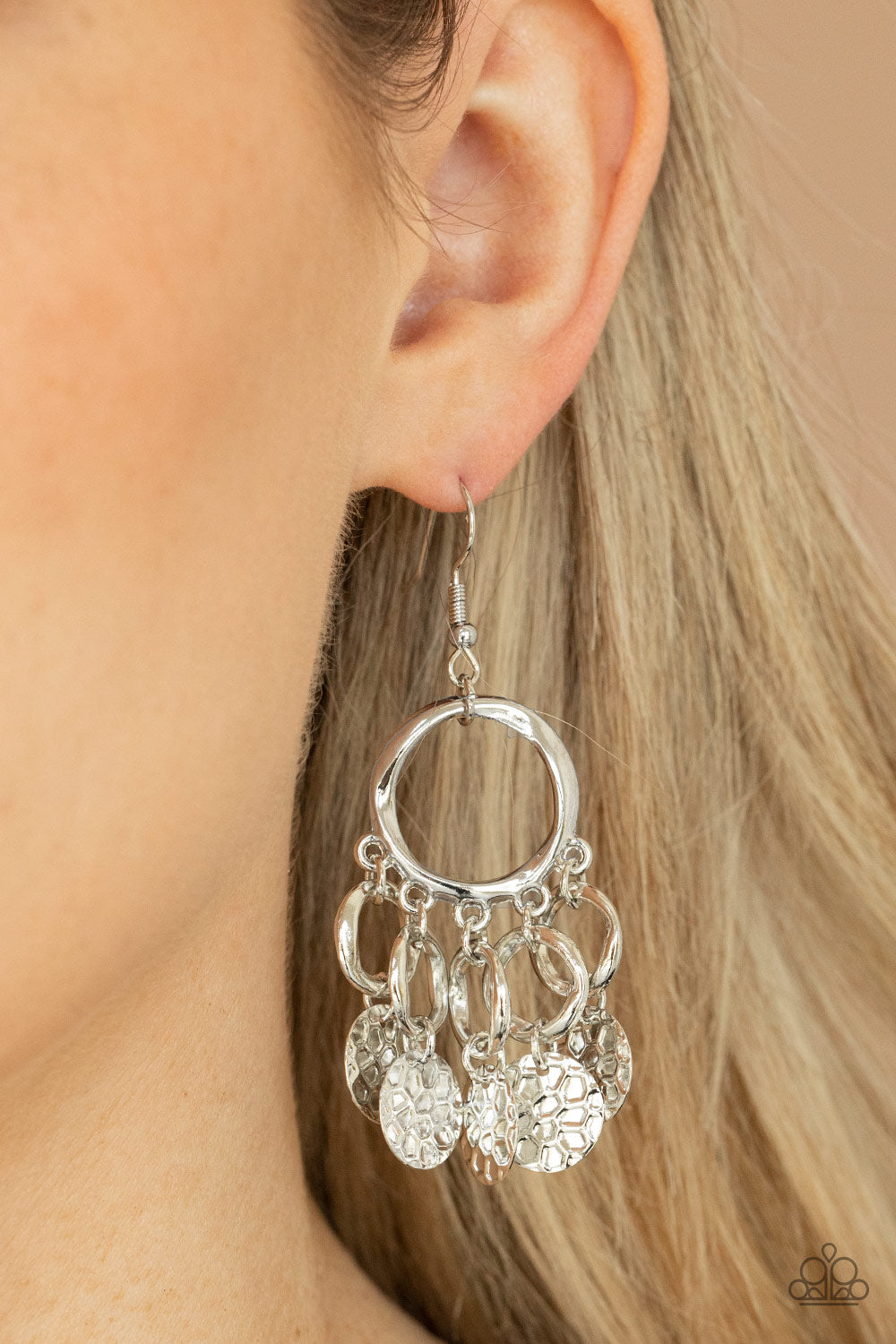 Partners in CHIME - Silver Earrings Paparazzi