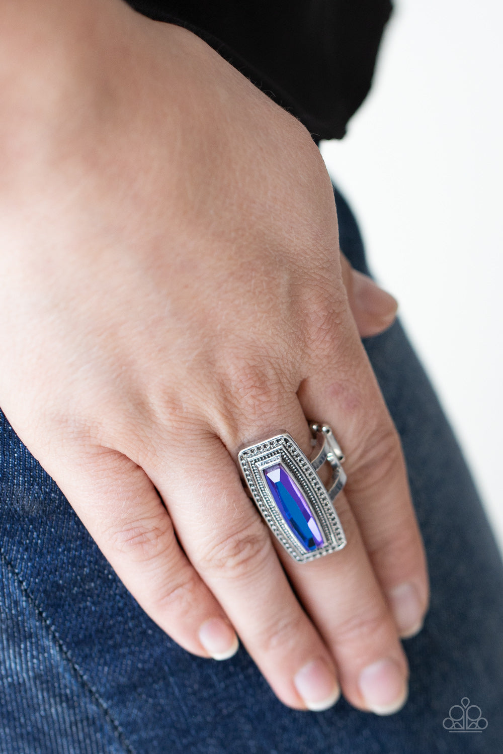 Luminary Luster - Blue Oil Spill Ring Paparazzi