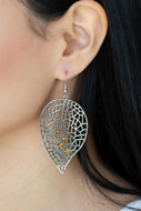 Seasonal Showcase - Yellow Orange Leaf Earrings