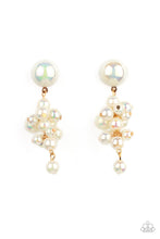 Load image into Gallery viewer, Dont Rock The YACHT - Gold Iridescent Pearl Earrings Paparazzi
