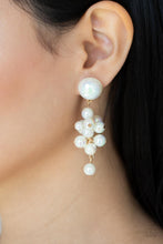 Load image into Gallery viewer, Dont Rock The YACHT - Gold Iridescent Pearl Earrings Paparazzi
