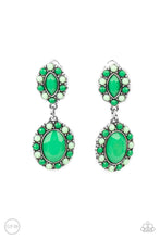 Load image into Gallery viewer, Positively Pampered - Green Clip On Earrings
