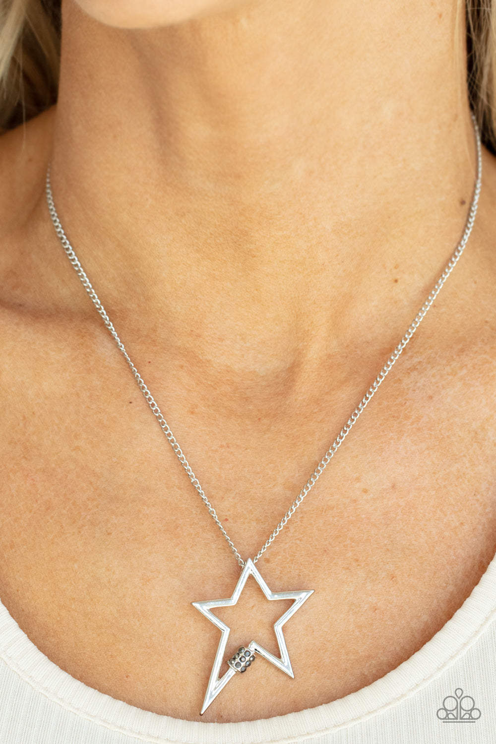 Light Up The Sky - Silver Star Necklace Paparazzi