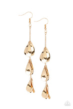 Load image into Gallery viewer, Arrival CHIME - Gold Dangly Earrings Paparazzi
