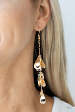 Load image into Gallery viewer, Arrival CHIME - Gold Dangly Earrings Paparazzi
