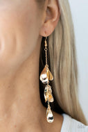Arrival CHIME - Gold Dangly Earrings Paparazzi