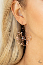 Load image into Gallery viewer, Petal Power - Copper Flower Earrings Paparazzi
