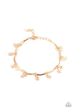 Load image into Gallery viewer, Party in the USA - Gold Star Bracelet Paparazzi
