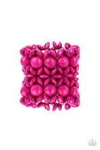 Load image into Gallery viewer, Island Mixer - Pink Wooden Stretchy Bracelet Paparazzi
