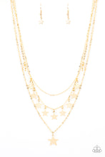 Load image into Gallery viewer, Americana Girl - Gold Star Necklace Paparazzi

