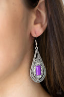 Deco Dreaming Purple Earrings Paparazzi