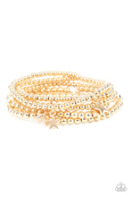 Load image into Gallery viewer, American All-Star - Gold Start Bracelets Paparazzi
