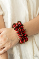 Caribbean Canopy - Red Wood Bracelet Paparazzi