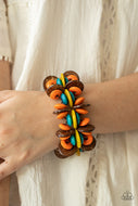 Caribbean Canopy - Multi-Color Wooden Bracelet Paparazzi