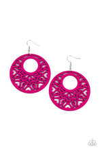 Load image into Gallery viewer, Tropical Reef - Pink Wood Earrings Paparazzi
