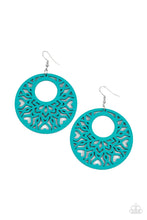 Load image into Gallery viewer, Tropical Reef - Blue Wooden Earrings Paparazzi
