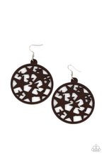 Load image into Gallery viewer, Cosmic Paradise - Brown Star Wooden Earrings Paparazzi
