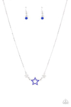 Load image into Gallery viewer, United We Sparkle - Blue Star Necklace Paparazzi
