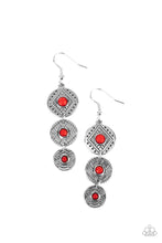 Load image into Gallery viewer, Totem Temptress - Red Earrings Paparazzi
