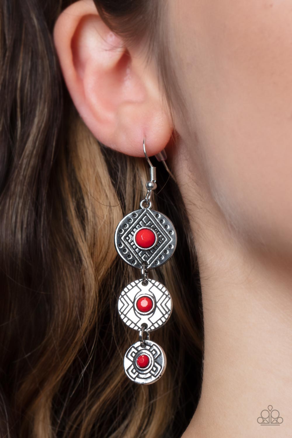 Totem Temptress - Red Earrings Paparazzi