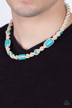 Load image into Gallery viewer, Explorer Exclusive - Blue Crackle Urban Necklace Paparazzi
