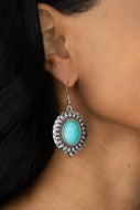 Mesa Garden - Blue Earrings Paparazzi