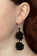 Celestial Collision - Black Seed Bead Earrings Paparazzi