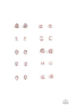 Load image into Gallery viewer, Starlet Shimmer Kid Jewelry Pink Diamond Multi-Shaped Earrings - 10 Pack
