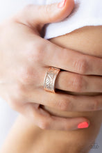 Load image into Gallery viewer, Billowy Bands - Rose Gold Ring Paparazzi
