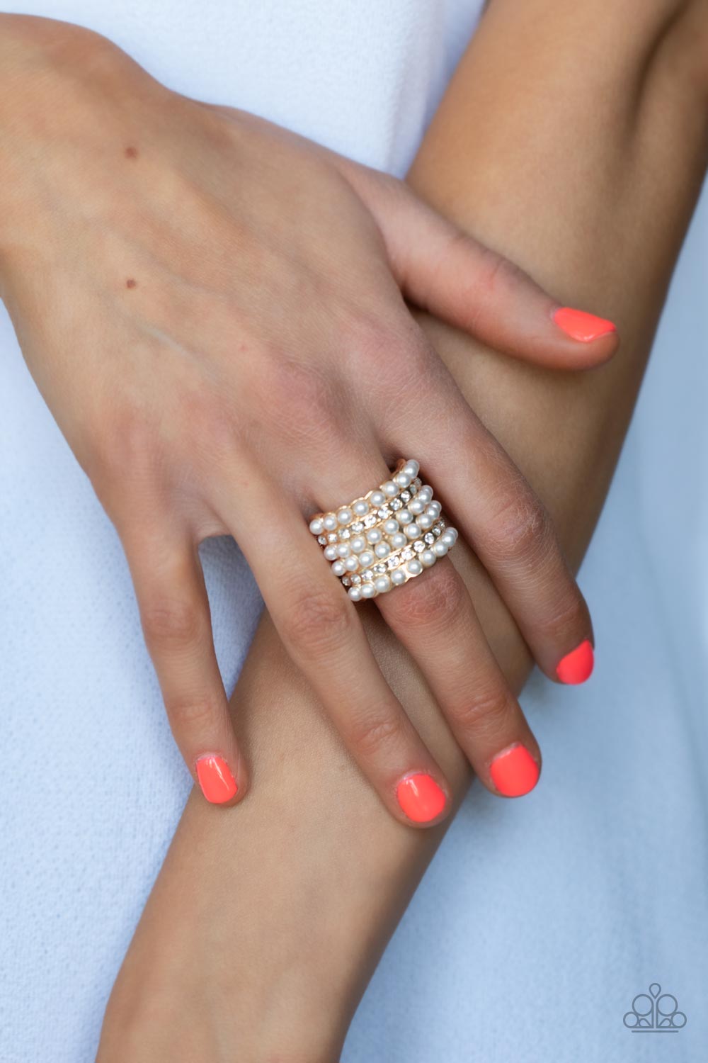 Verified Vintage - Gold Pearl Ring Paparazzi