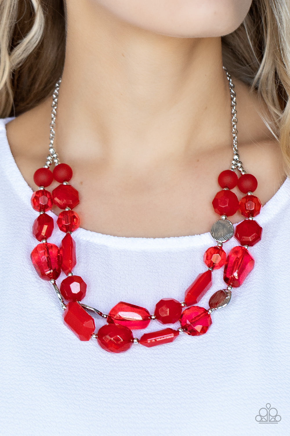 Oceanic Opulence - Red Necklace Paparazzi