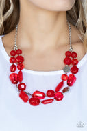 Oceanic Opulence - Red Necklace Paparazzi